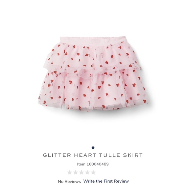 Chân váy tutu bé gái  - JANIE and JACK - vải ren - hoạ tiết trái tim