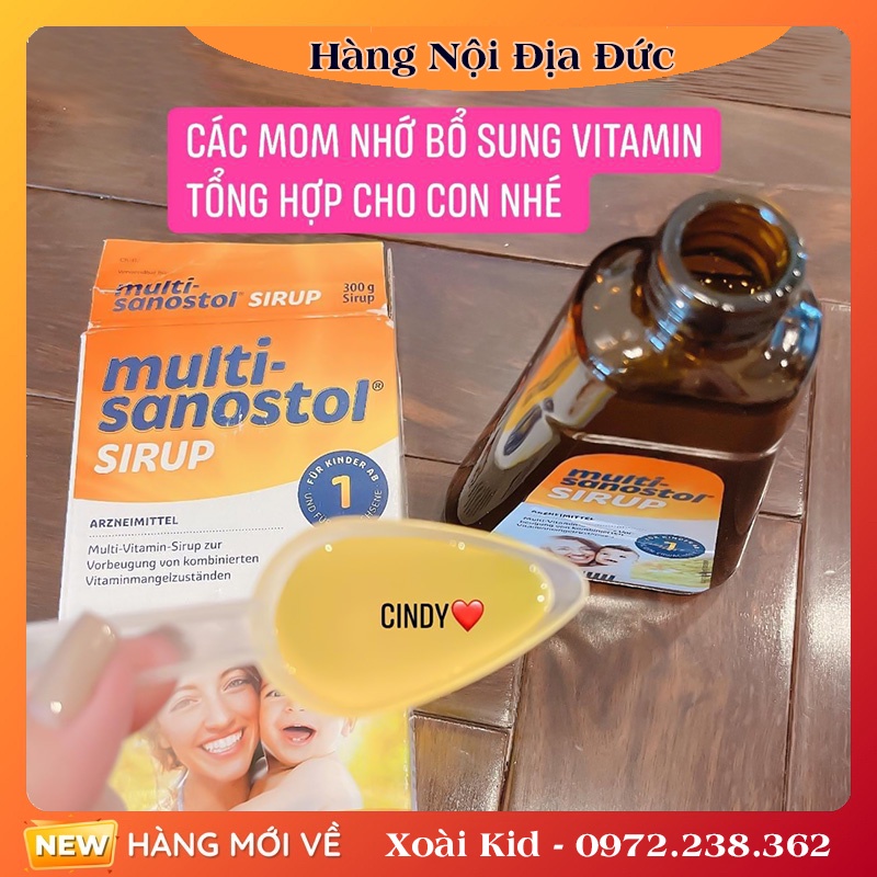 Vitamin tổng hợp Sanostol số 1,3,6 và Kẹo ngậm Sanotol của Đức giúp tăng sức đề kháng, phát triển toàn diện cho bé