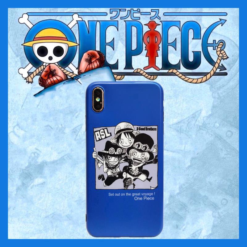 Ốp lưng TPU mềm in One Piece hoạt hình dành cho iPhone 7 8 Plus X 6 6S XS MAX XR