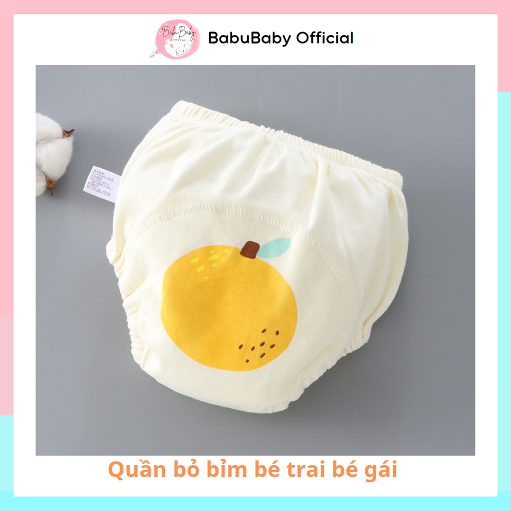 quần bỏ bỉm cotton hữu cơ 6 lớp an toàn cho bé, quần cao cấp thấm hút siêu tốt BabuBaby