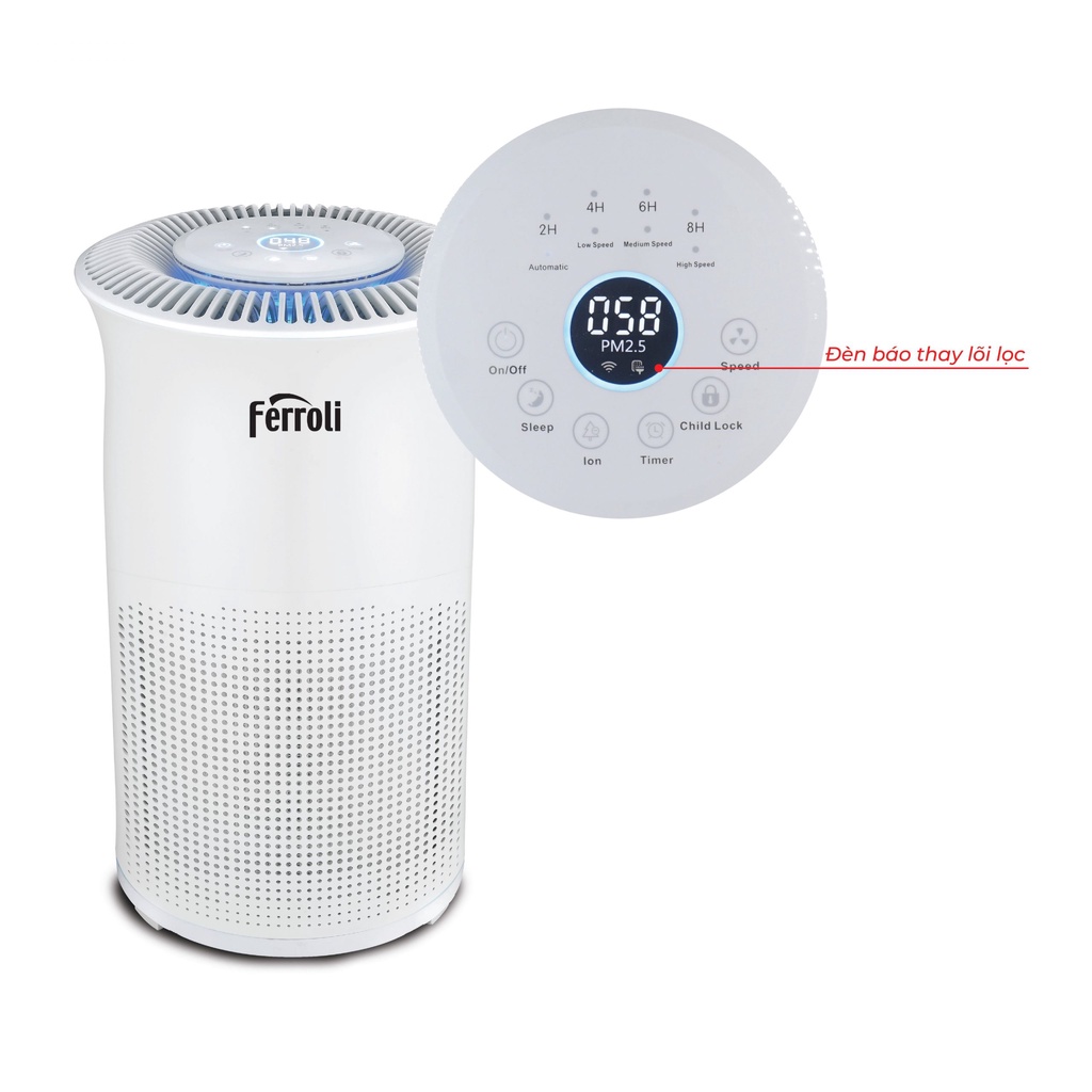 Máy lọc không khí và tạo ionizer Ferroli FAP-60D hàng chính hãng