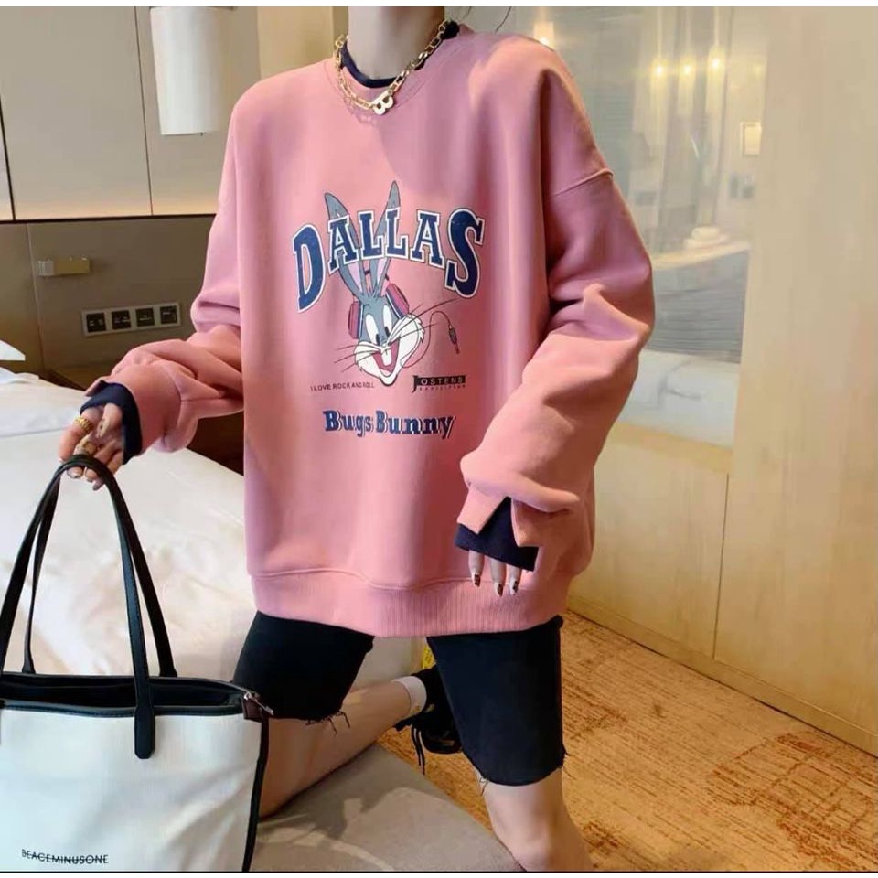 Áo sweater nữ from rộng Unisex chất nỉ bông rất đẹp, hình dễ thương