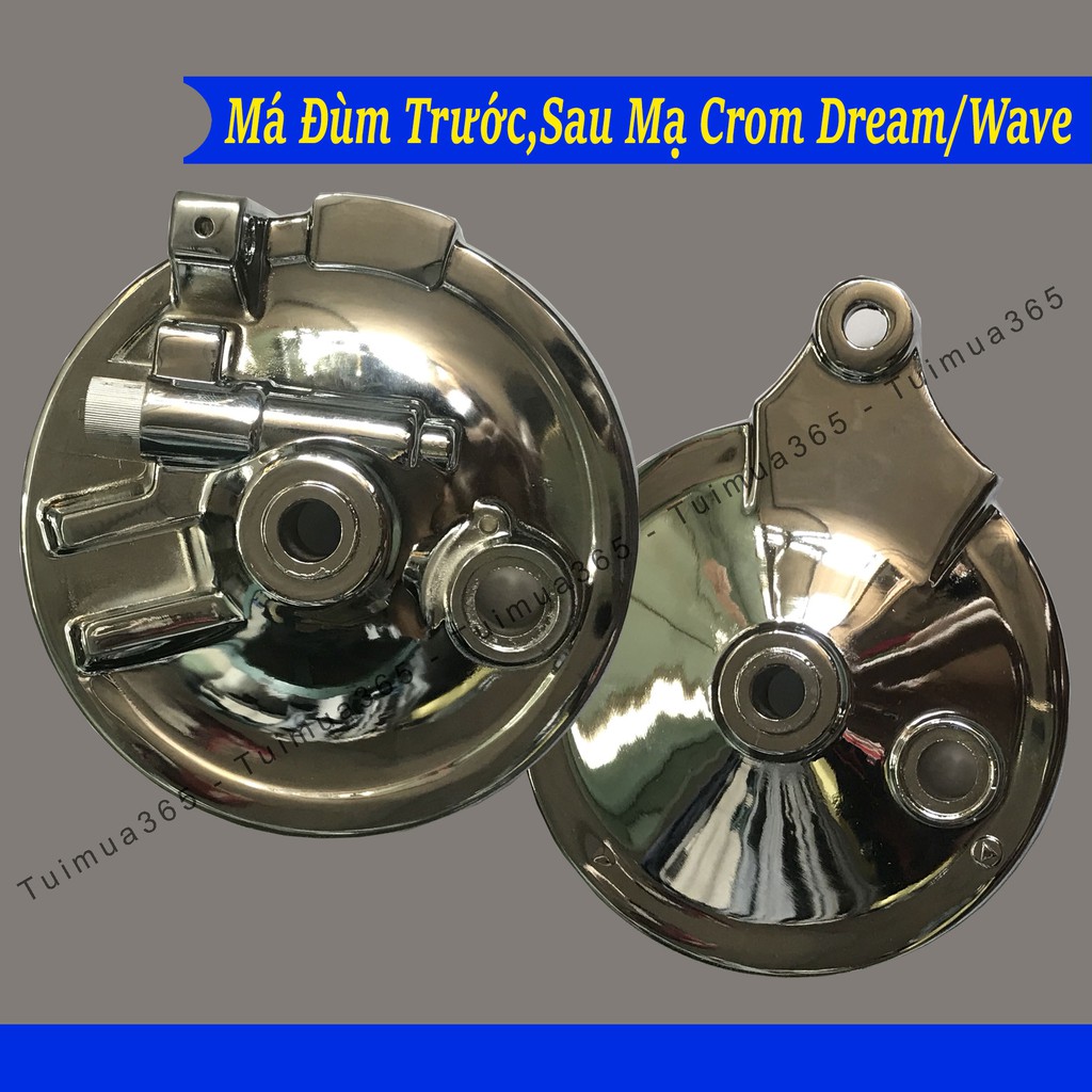 Cặp Má Đùm Mạ Crom Trước, Sau Honda Dream / Wave