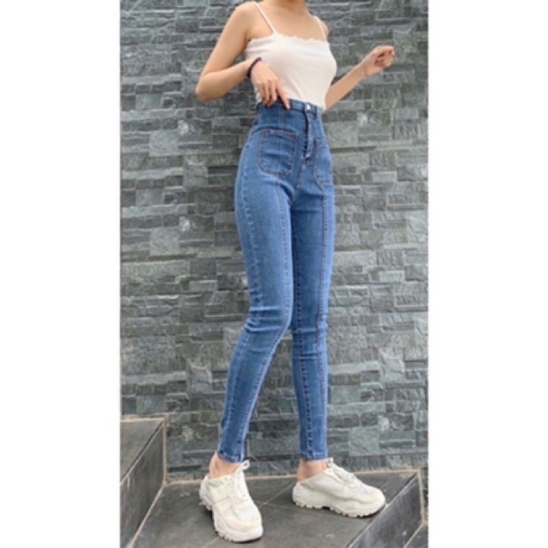 [Giá siêu rẻ] Quần jeans skinny lưng cao hack dáng cực đỉnh, chất co dãn (mã 1632/1633)