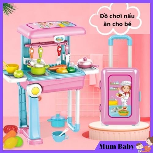 ◆✓Bộ đồ chơi nấu ăn nhà bếp hình valy cao cấp lịch sự cho bé gái 2 3 4 5 6 7 8 tuổi. nhập vai trẻ em MUMBABY39