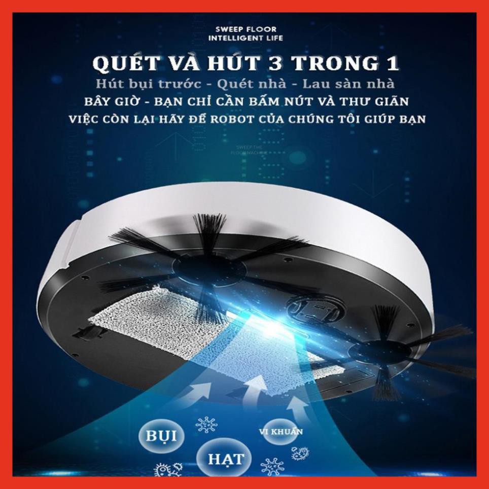 [Mã ELMS5 giảm 7% đơn 300K] Máy hút bụi Robot hút bụi thông minh lực hút mạnh pin khoẻ cảm biến siêu nhạy | BigBuy360 - bigbuy360.vn