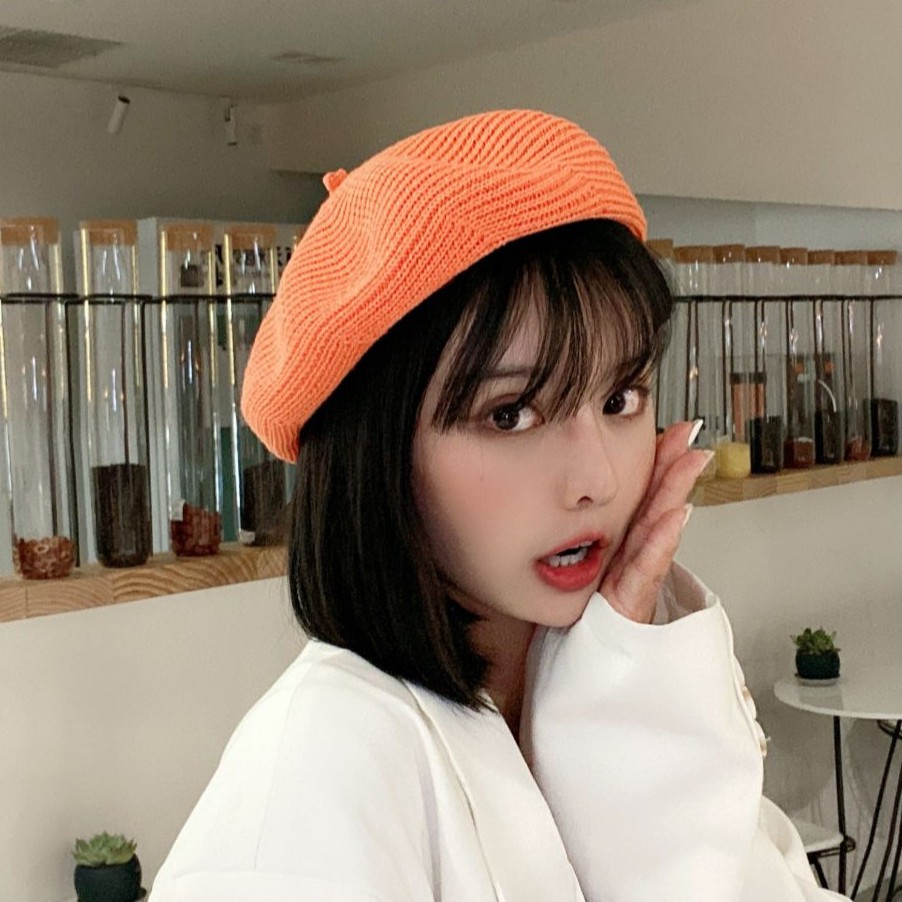 Nón Beret Đan Móc Thời Trang Mùa Hè Hàn Quốc Cho Nữ