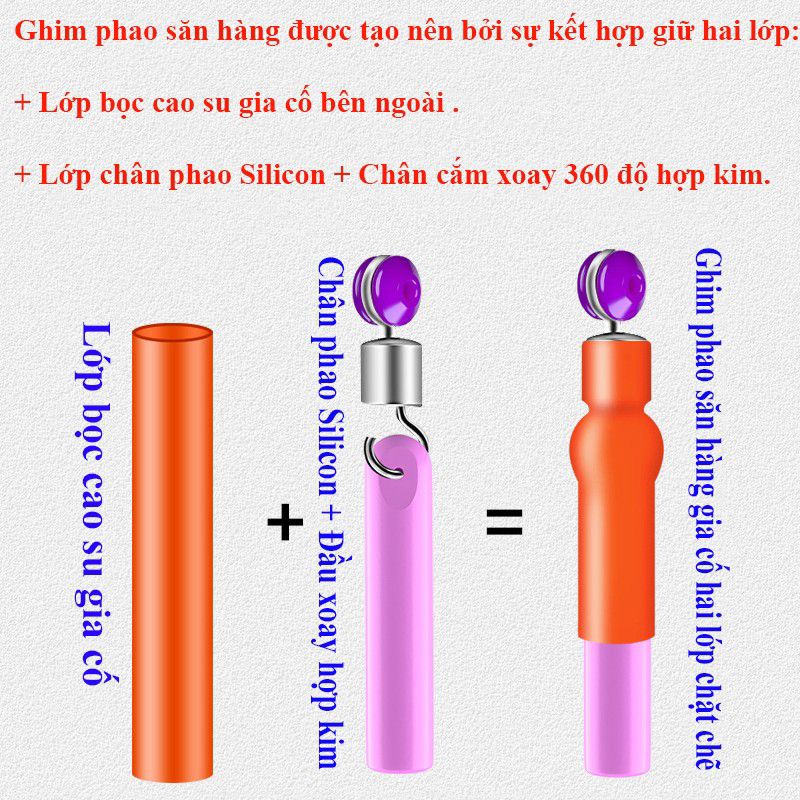 Vỉ 5gim,phao câu cá,chân cắm phao săn hàng chuyên dụng câu đài câu đơn