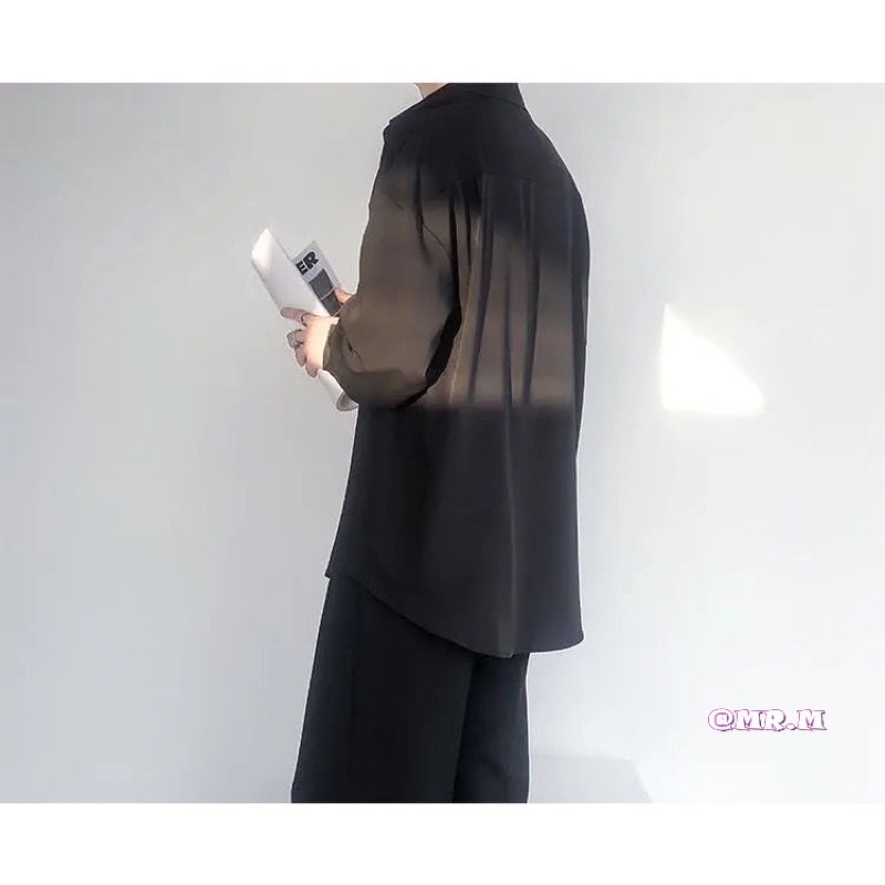 Áo sơ mi cổ bẻ from rộng UNISEX thời trang trẻ