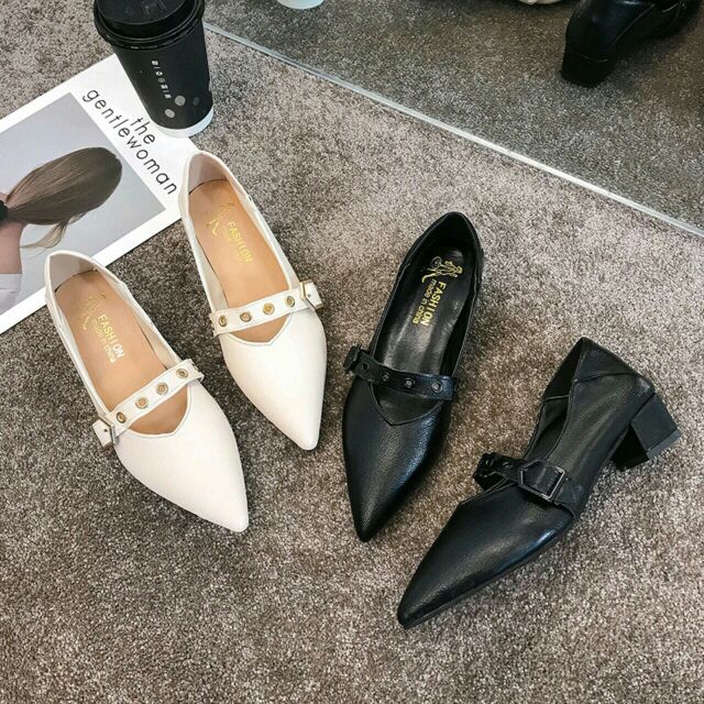 Giày Lười MoCa 3P Mũi Nhọn Quai Ngang Cực Tây | BigBuy360 - bigbuy360.vn