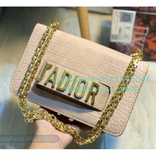 Túi Jadior xỏ tay da rắn dây dập chữ fullbox