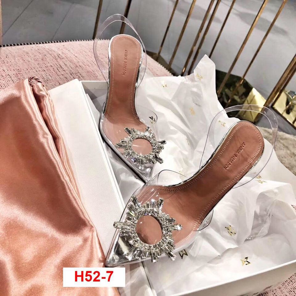 H52-7 Amina Muaddi sandal cao 10cm siêu cấp