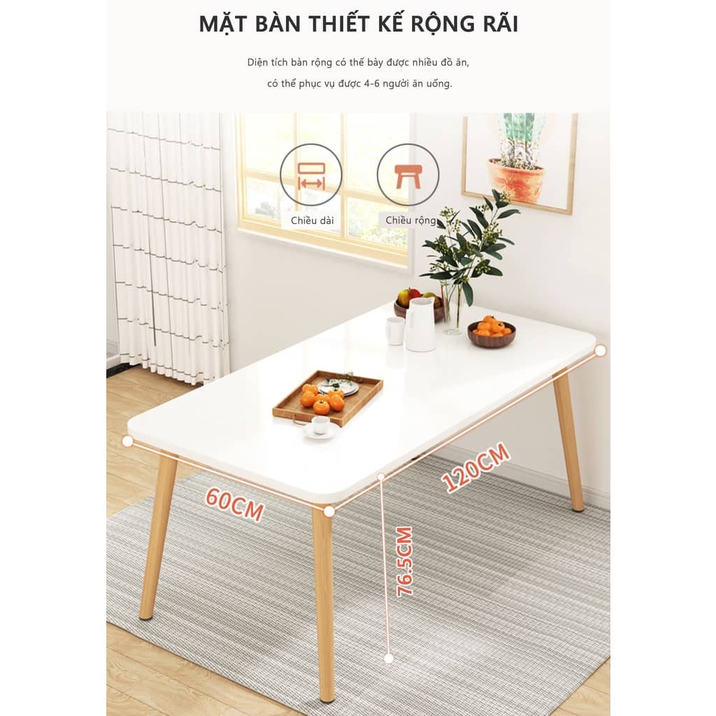 Bàn ăn thông minh hiện đại có thể ngồi 4 ghế phong cách Hàn thương hiệu Larot - GP181/GP192