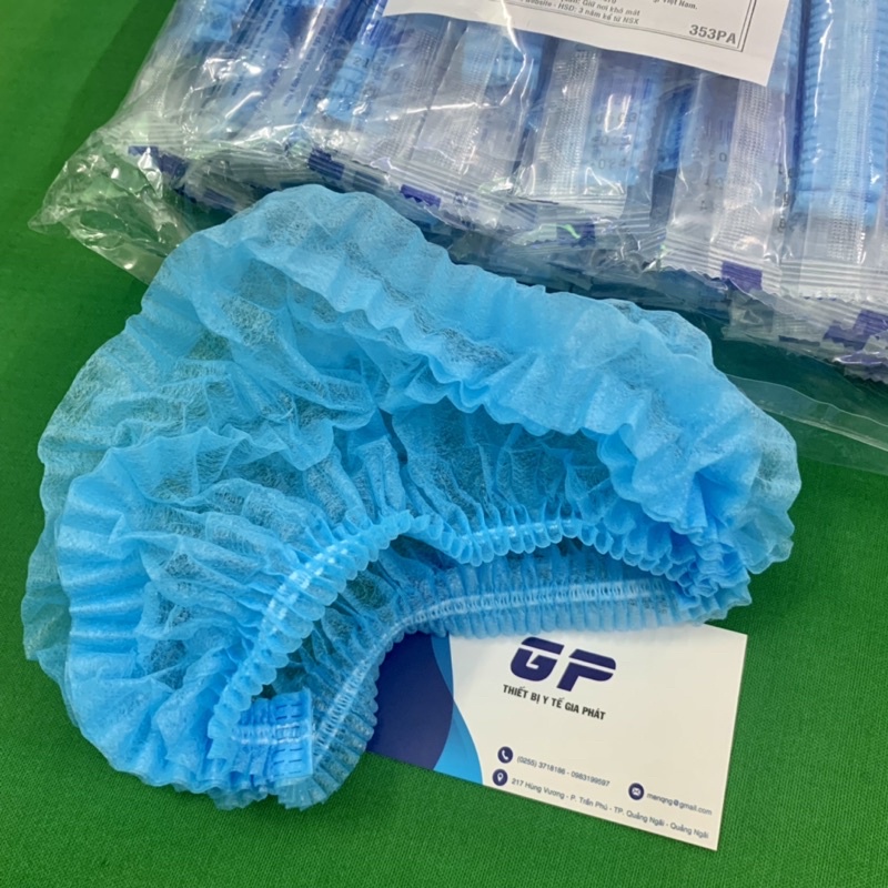 MŨ PHẪU THUẬT BẢO THẠCH NÓN CON SÂU NÓN GIẤY MÀU XANH TIỆT TRÙNG