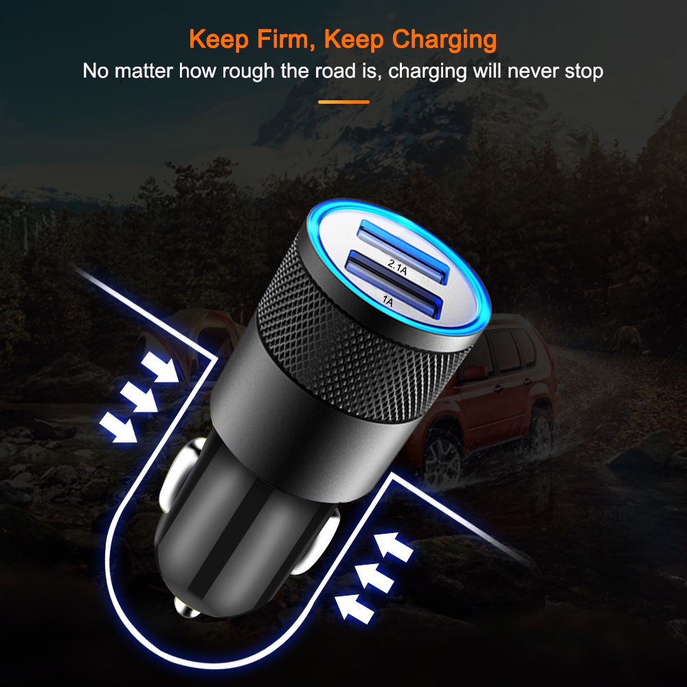 [Shop Amart] Củ Sạc Trên Ô Tô 32W Cổng USB Kép 12V Sạc Nhanh 3.0 Sạc Nhanh Cho Android