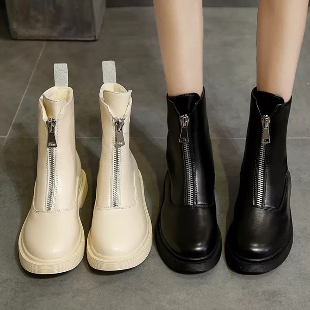 Order kèm ảnh thật - Boots da nữ khoá trước hot2019