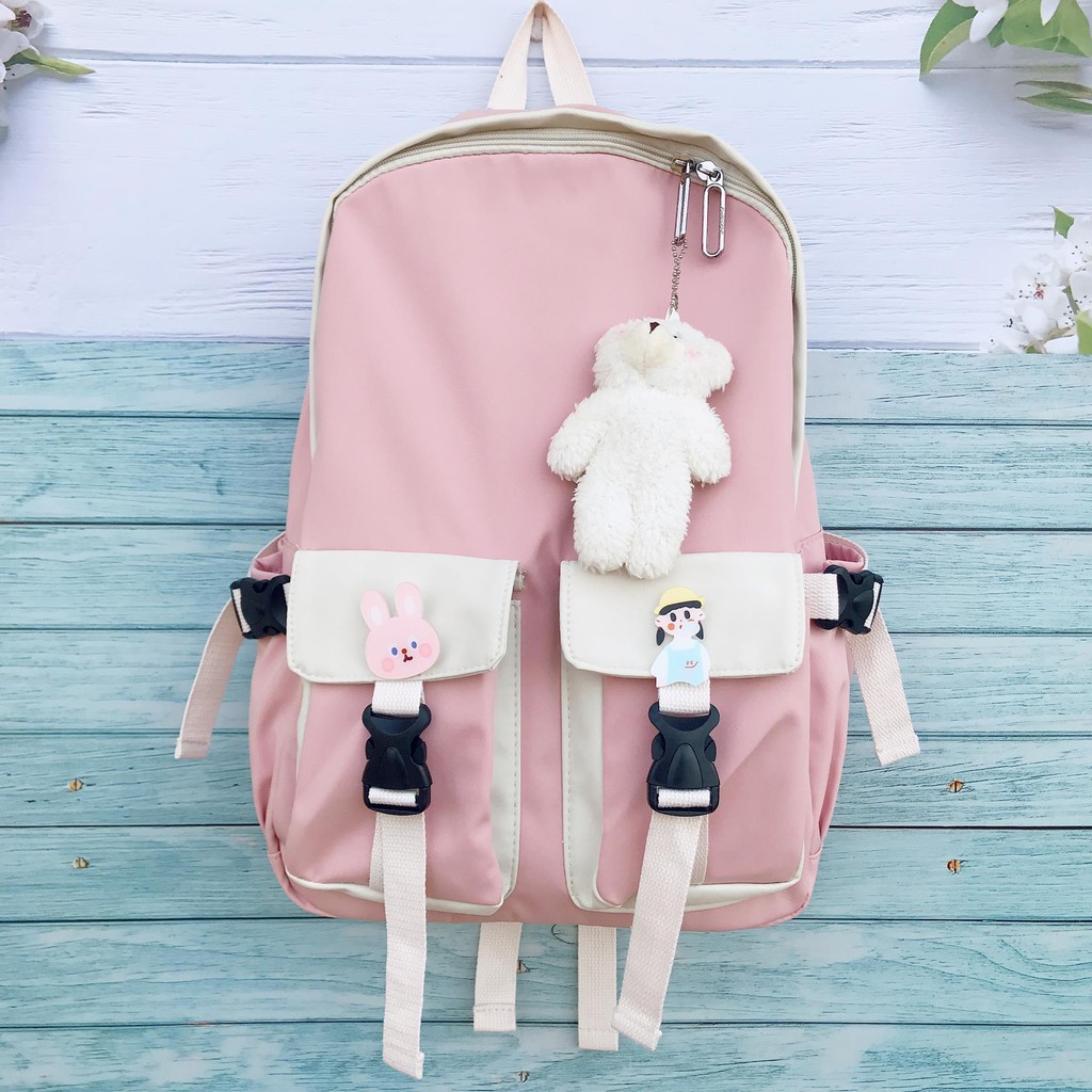 Balo nữ Ulzzang thời trang gấu trắng xinh xắn