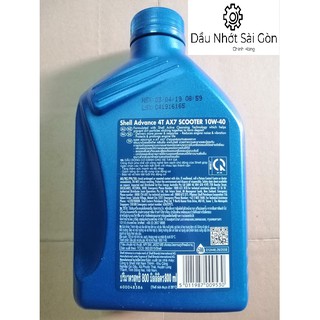 Dầu nhớt Shell Advance AX7 Scooter 10w40