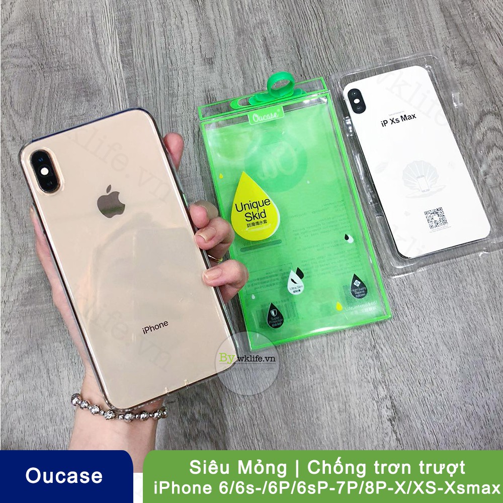 Ốp Iphone Dẻo Trong Suốt Oucase Chống Trơn Trượt | BigBuy360 - bigbuy360.vn