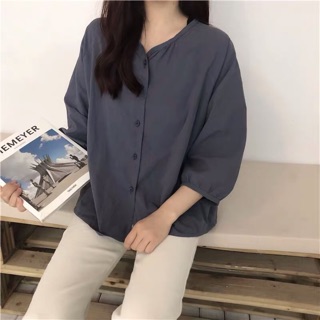 Sơ Mi Thô Nữ Tay Chun Ulzzang ( Có ảnh thật )