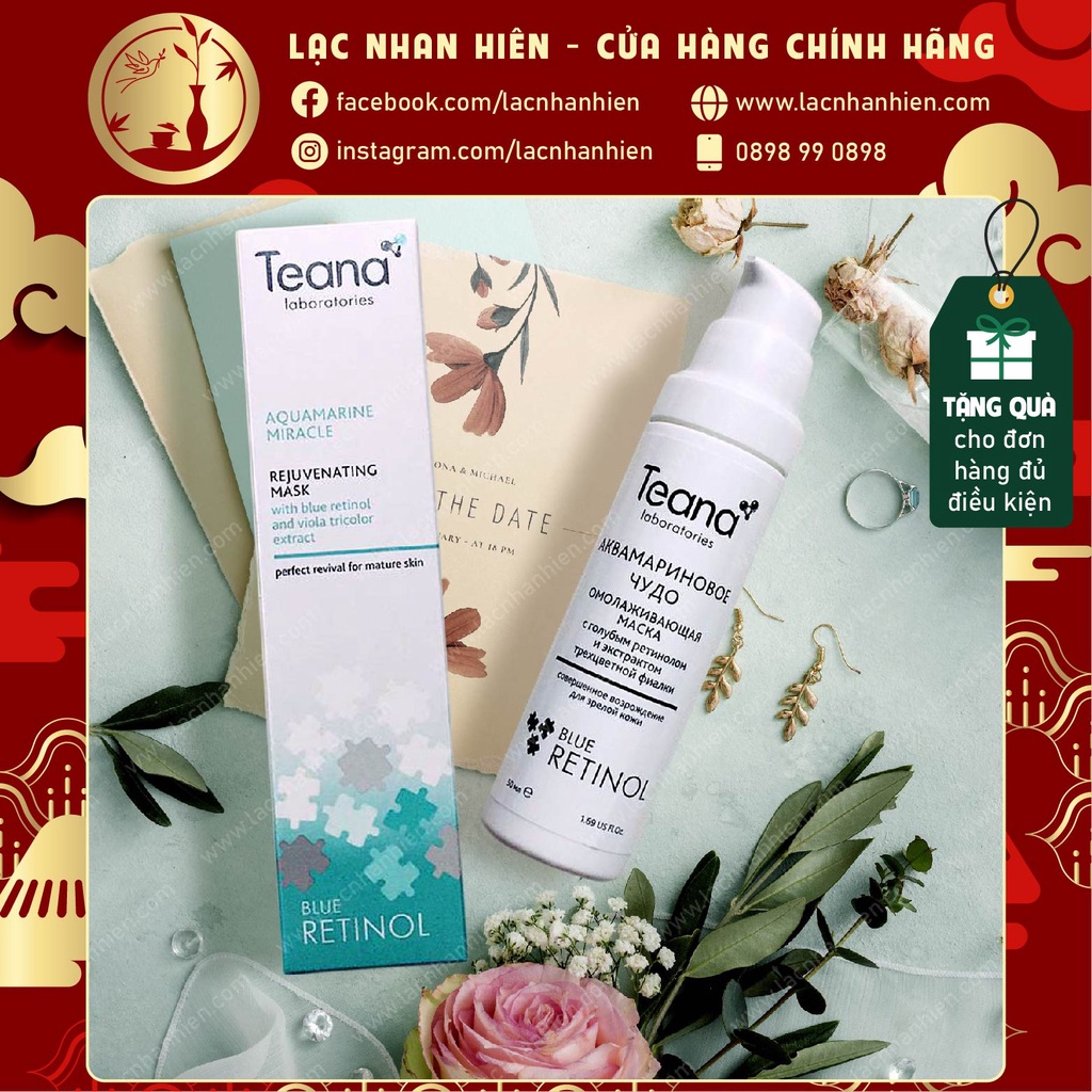 MẶT NẠ NGỦ RETINOL TRẺ HÓA DA TEANA BLUE RETINOL AQUAMARINE MIRACLE REJUVENATING MASK
