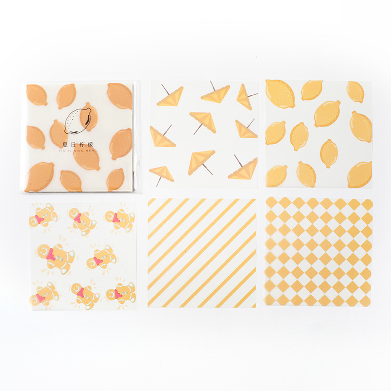 Set 30 tờ giấy trang trí họa tiết xinh xắn đáng yêu