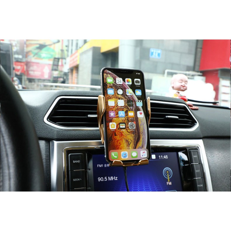 Đế sạc điện thoại không dây cảm ứng kiêm giá đỡ điện thoại Car wireless Charger R2 dành cho ô tô