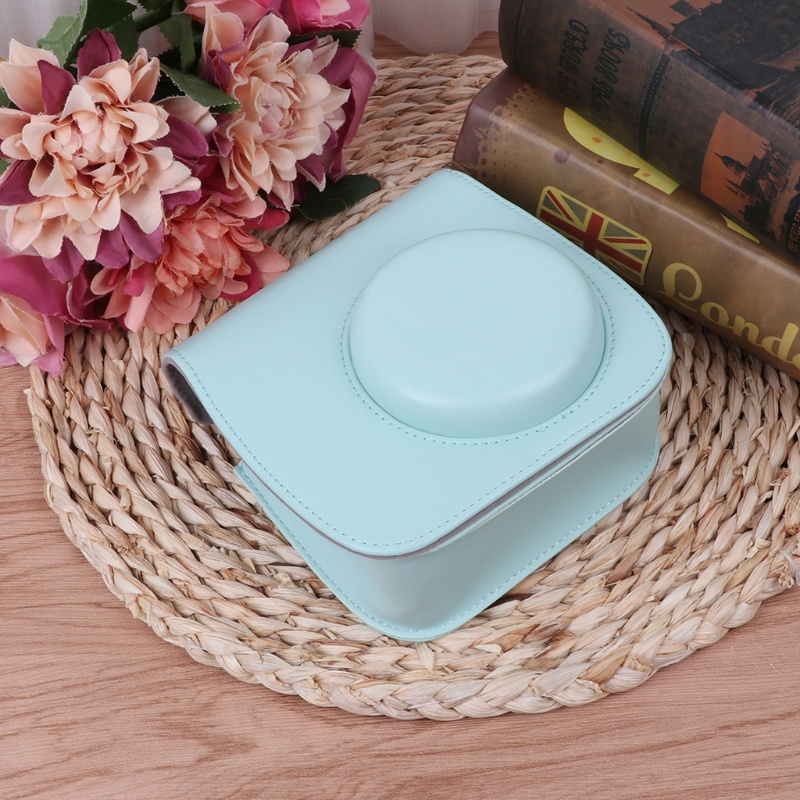 Túi Đựng Máy Ảnh Mini 8 / 9 Bằng Da Giả Có Dây Đeo Vai
