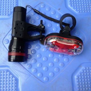 bộ đèn pin nháy trước và sau xe đạp