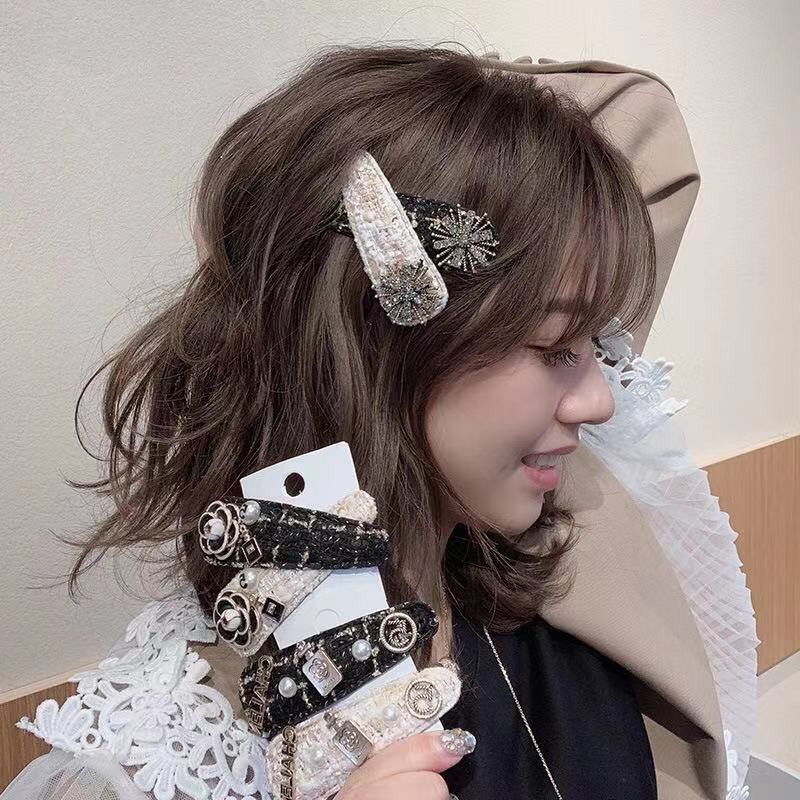 Kẹp tóc đính pha lê phong cách cổ điển Nhật Bản và Hàn Quốc Trang sức ngọt ngào cho phụ nữ