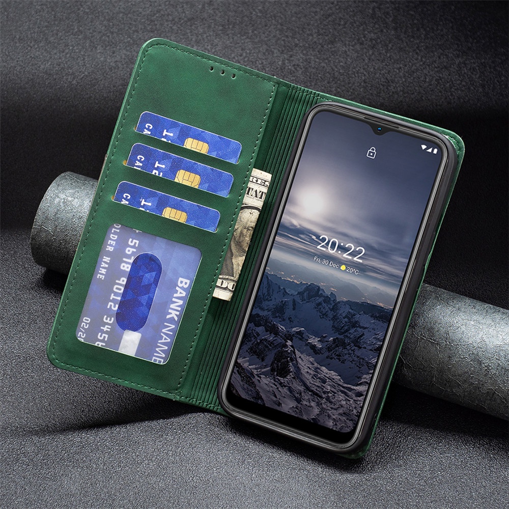 Ốp Điện Thoại Da PU Dạng Ví Nắp Lật Có Ngăn Đựng Thẻ Và Giá Đỡ Sang Trọng Cho Nokia G11 G21