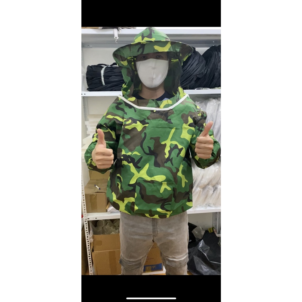 Áo Liền Mũ Nuôi Ong,Bắt Ong Tránh Bị Đốt