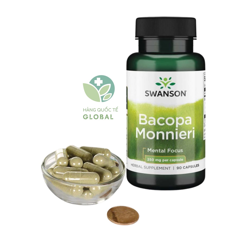 SWANSON BACOPA MONNIERI, 90 viên, Giảm căng thẳng, tăng trí nhớ