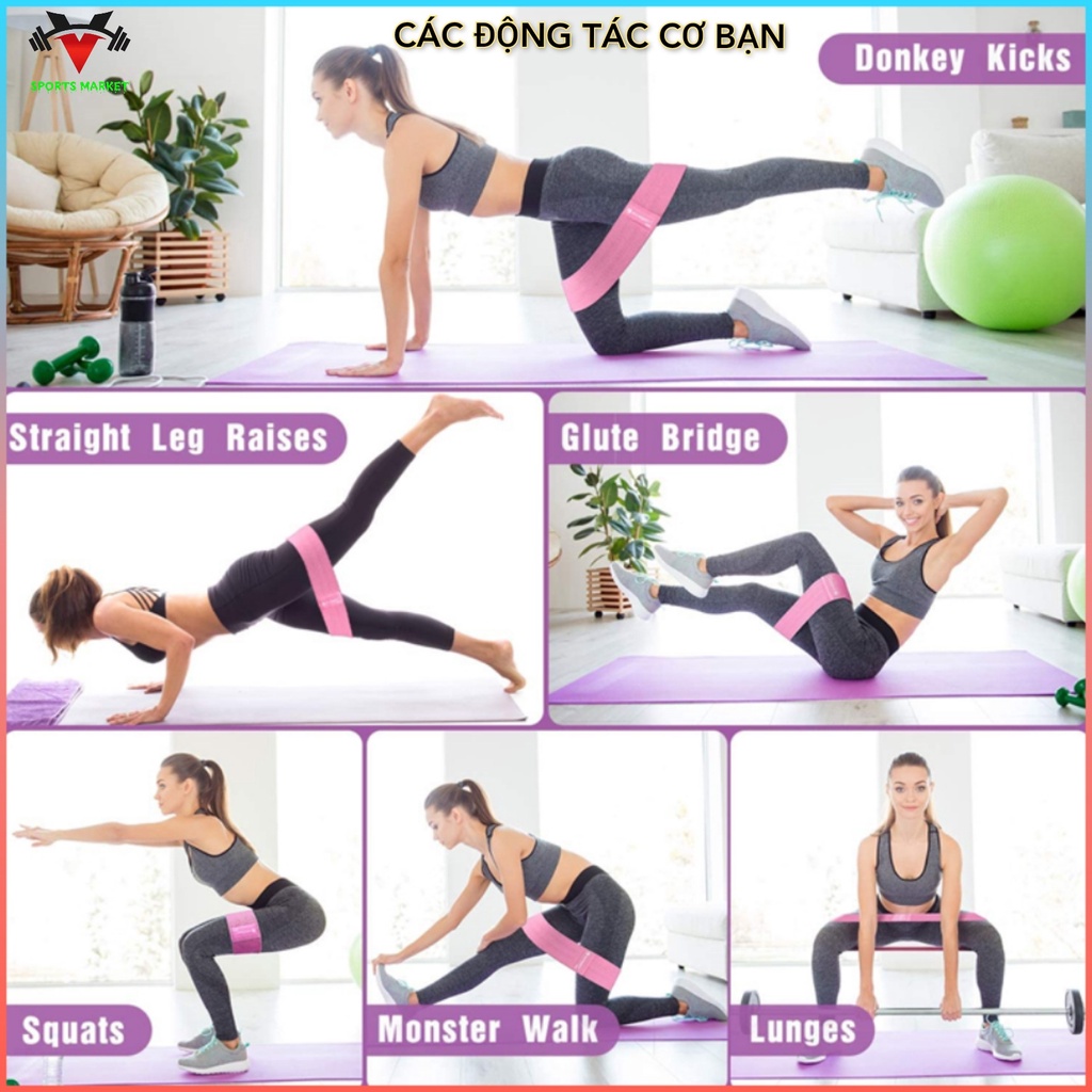 Dây Kháng Lực, Cao cấp dành cho nam nữ ,Dây Kháng Lực miniband, Gym, Yoga Thể Thao Tại Nhà [Vải Polyester]