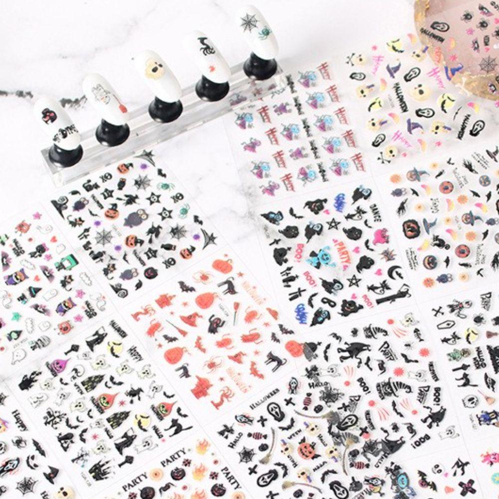 OCEANMAP Sticker Dán Móng Hoạ Tiết Halloween