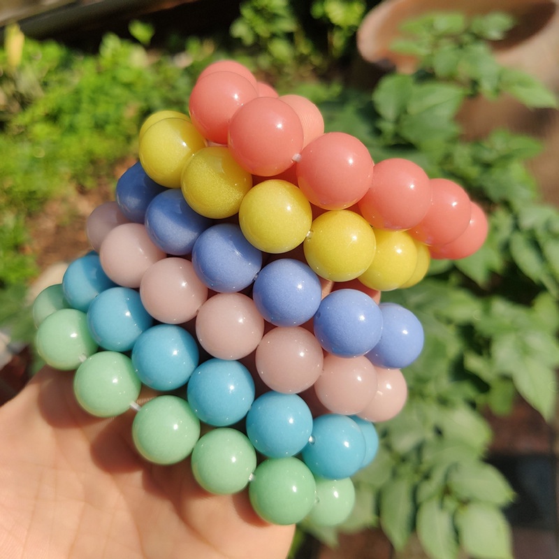 Vòng Tay Chuỗi Hạt Đá Màu Dạ Quang Phát Sáng Ban Đêm Thời Trang 2022