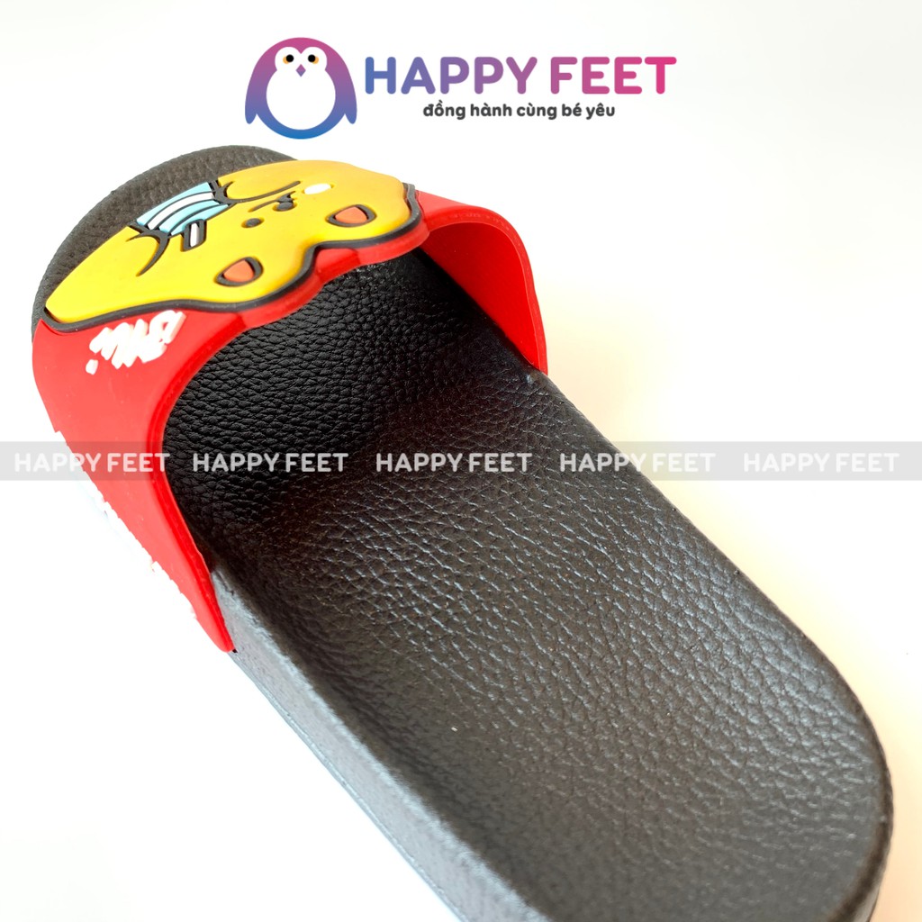 Dép lê Happy Feet cho bé trai bé gái mùa hè, dép cao su đúc trẻ em siêu mềm, lê hình cute- no716