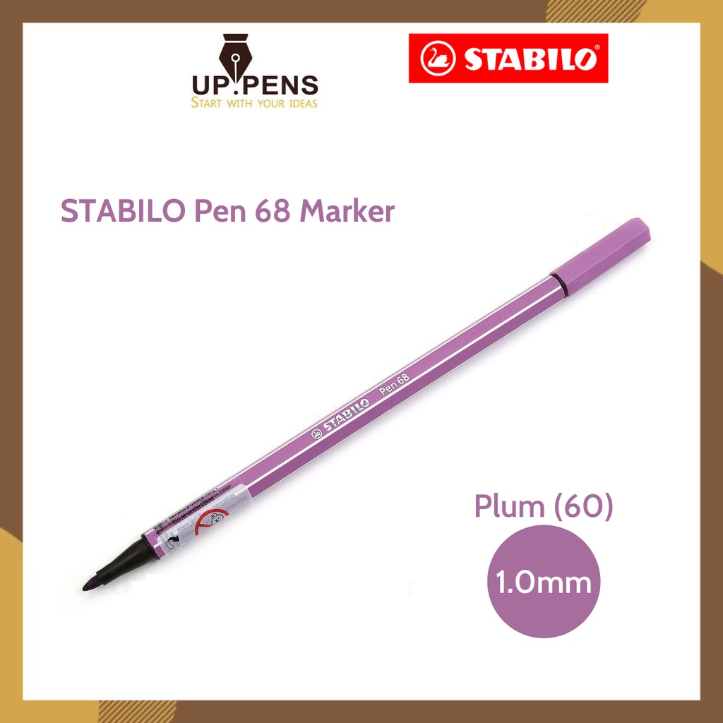 Bút lông màu Stabilo Pen 68 Marker – 1.0mm – Màu tím mận natural (Plum – 60)