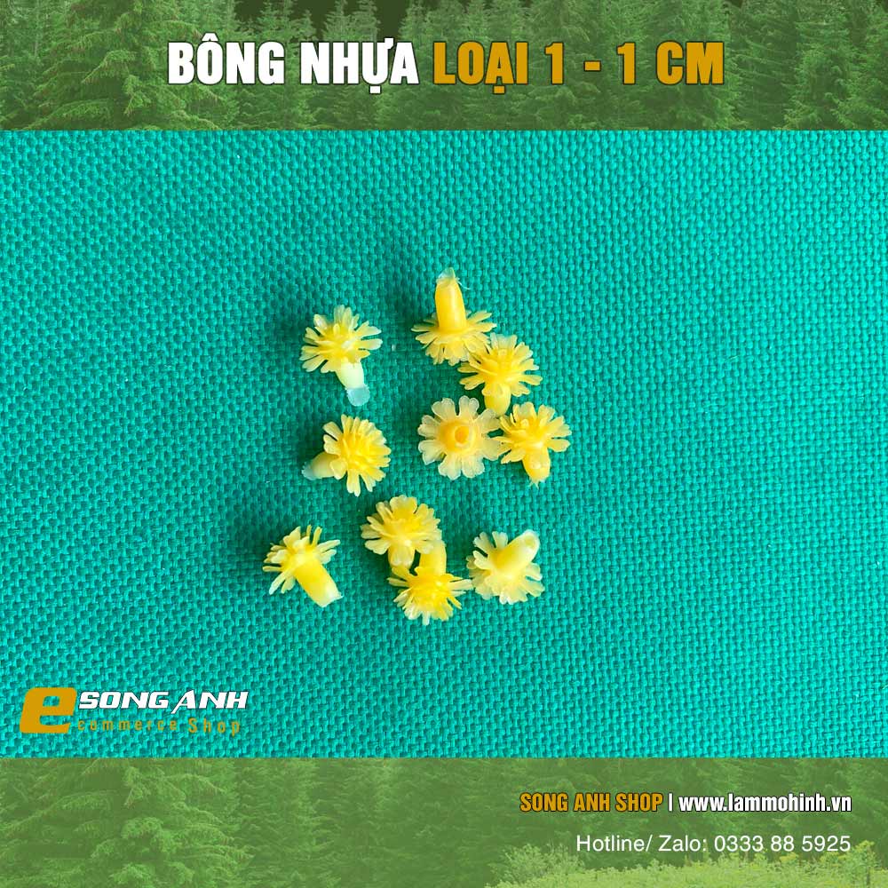 Bông hoa nhựa giả | Dùng cho mô hình mini | Đủ màu sắc | Nụ hoa bằng nhựa
