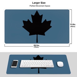 VNEUDS Canada Sign Maple leaf Waterproof Nonslip Base Desk Mat Office Desk Computer Laptop Rug Easy Typing