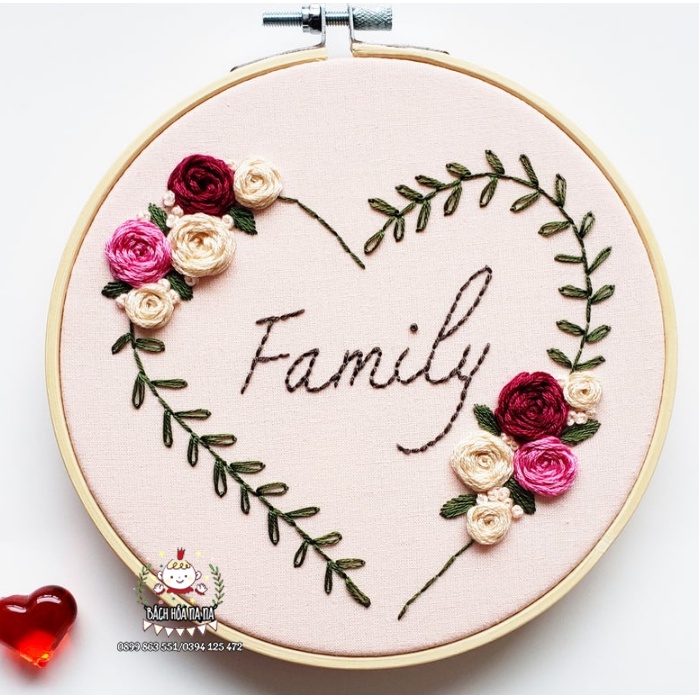 Kit Thêu Tay Tranh Hoop Hoa trang trí DIY Handmade Phong cách Trang Nhã Hàn Quốc Nguyên Liệu Thêu - Bách hóa Na Na