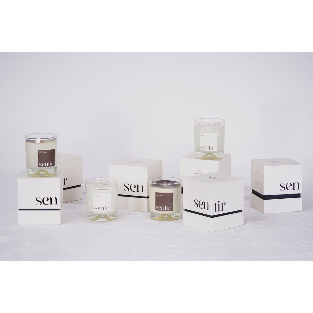 Bộ sưu tập Nến thơm cao cấp Sentir ngày và đêm: Morning Veil x Dark Currents