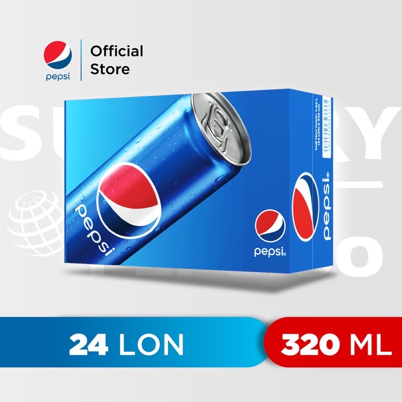 Thùng 24 lon nước ngọt có gaz Pepsi  và chai nước ngọt có gaz Pepsi