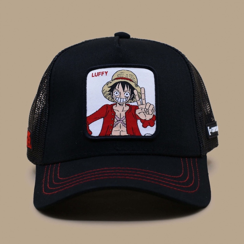 Mũ Lưỡi Trai Bằng cotton Nguyên Chất Thoáng Khí Thêu Hình Nhân Vật Hoạt Hình Luffy Nhật Bản Dễ Phối Đồ Cho Nam Và Nữ