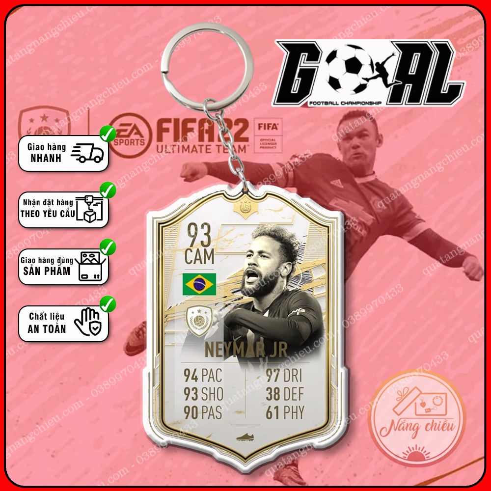 Móc Khóa Icon Neymar, Móc khóa thẻ LEGEND - ☘️MÓC KHÓA THẺ CẦU THỦ☘️