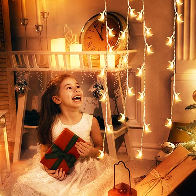 Dây Đèn Led Trang Trí Hình Mặt Trăng Chống Nước 1.5M/3M
