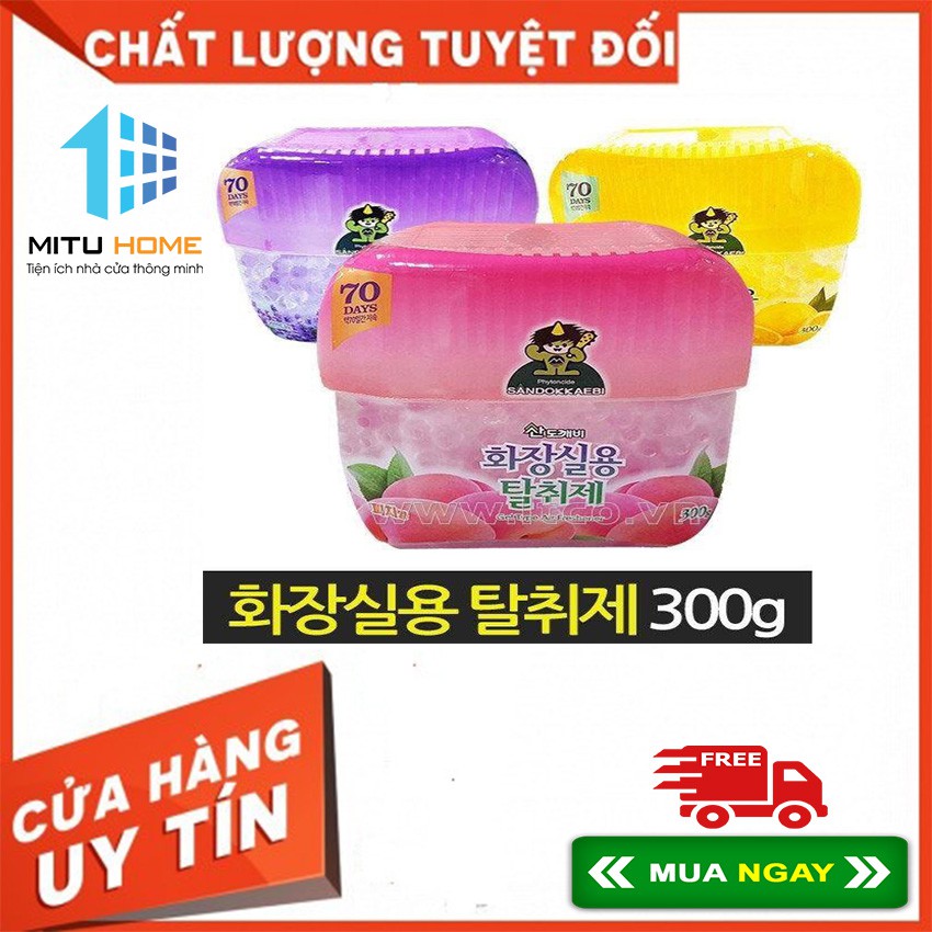 [ SÁP THƠM PHÒNG] Sáp thơm nhà tắm Hàn Quốc Sandokkaebi khử mùi toilet 300gr hương chanh-Mituhome