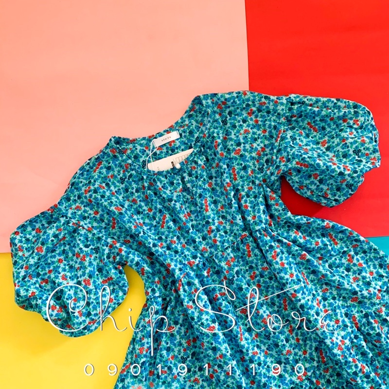 VÁY SUÔNG HOA NHÍ TAY PHỒNG SIÊU XINH KOREA STYLE