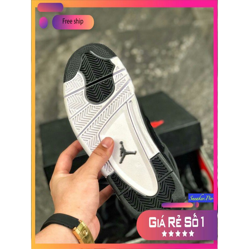 Ảnh thật Giày thể thao AIR JORDAN 4 Retro Pure money đen cho nam và nữ siêu đẹp !!! . : : : : ✔️