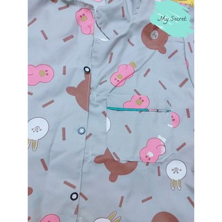 🐥Pijama xám cộc đùi vịt cute🐥